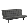 Convertible Futon Sofa Bed | Biscuit Tufted Cushions | Dark Gray 81"