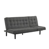 Convertible Futon Sofa Bed | Biscuit Tufted Cushions | Dark Gray 81"