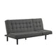 Convertible Futon Sofa Bed | Biscuit Tufted Cushions | Dark Gray 81"
