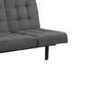 Convertible Futon Sofa Bed | Biscuit Tufted Cushions | Dark Gray 81"