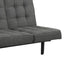 Convertible Futon Sofa Bed | Biscuit Tufted Cushions | Dark Gray 81"