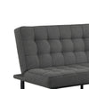 Convertible Futon Sofa Bed | Biscuit Tufted Cushions | Dark Gray 81"