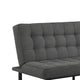 Convertible Futon Sofa Bed | Biscuit Tufted Cushions | Dark Gray 81"