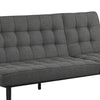 Convertible Futon Sofa Bed | Biscuit Tufted Cushions | Dark Gray 81"