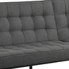 Convertible Futon Sofa Bed | Biscuit Tufted Cushions | Dark Gray 81"