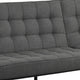Convertible Futon Sofa Bed | Biscuit Tufted Cushions | Dark Gray 81"