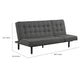 Convertible Futon Sofa Bed | Biscuit Tufted Cushions | Dark Gray 81"