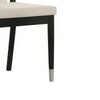Maddy Dining Side Chair Set of 2 | White Chenille Foam Cushions | Black
