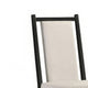 Maddy Dining Side Chair Set of 2 | White Chenille Foam Cushions | Black