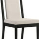 Maddy Dining Side Chair Set of 2 | White Chenille Foam Cushions | Black