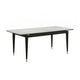 Maddy Dining Table | Sintered Stone Top | Legs w Chrome Caps | Black 71"