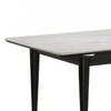 Maddy Dining Table | Sintered Stone Top | Legs w Chrome Caps | Black 71"