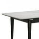 Maddy Dining Table | Sintered Stone Top | Legs w Chrome Caps | Black 71"