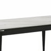 Maddy Dining Table | Sintered Stone Top | Legs w Chrome Caps | Black 71"