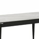 Maddy Dining Table | Sintered Stone Top | Legs w Chrome Caps | Black 71"