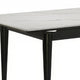 Maddy Dining Table | Sintered Stone Top | Legs w Chrome Caps | Black 71"