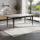 Maddy Dining Table | Sintered Stone Top | Legs w Chrome Caps | Black 71"