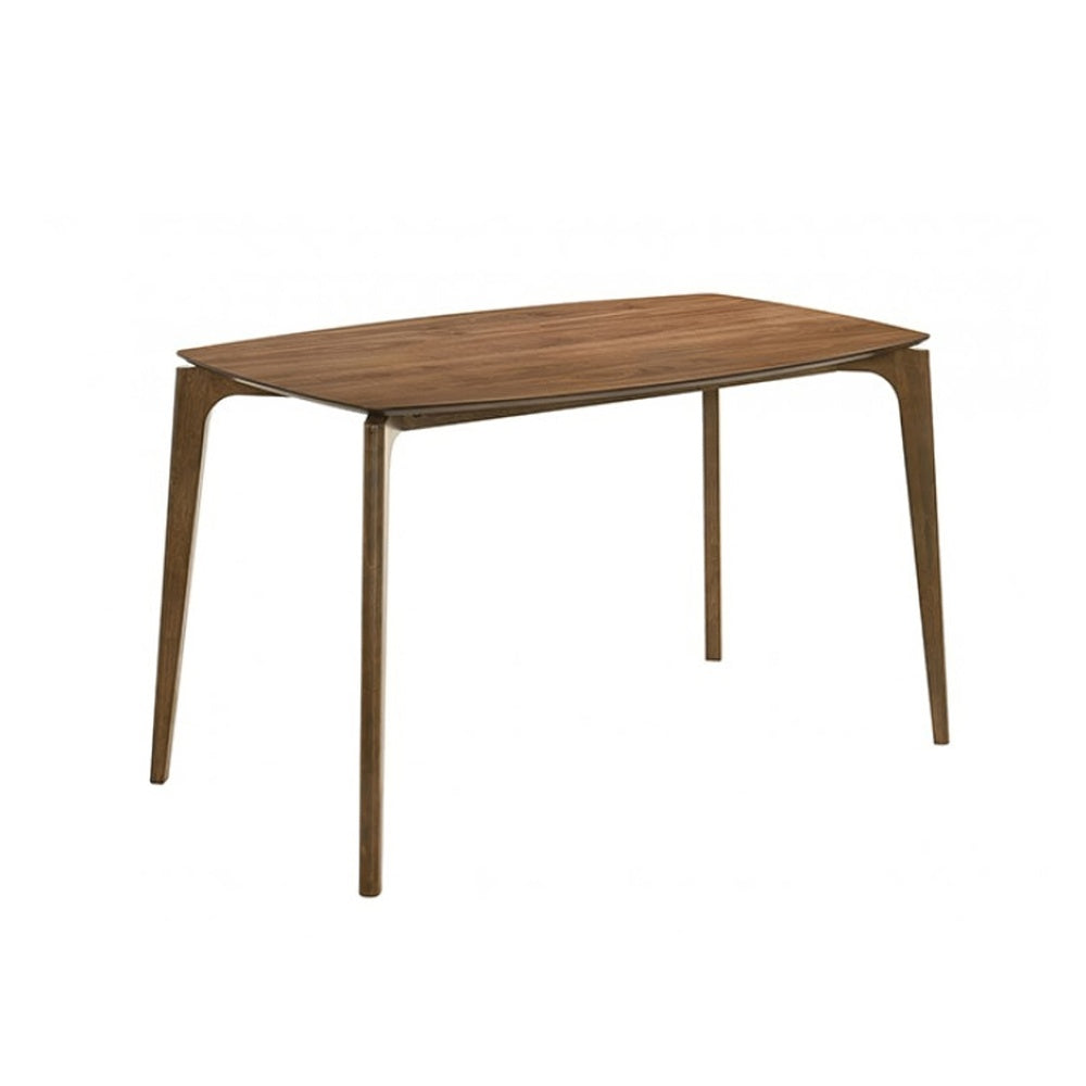 Ebik Couter Height Table | Rectangular | Angled Legs | Walnut Brown 59"