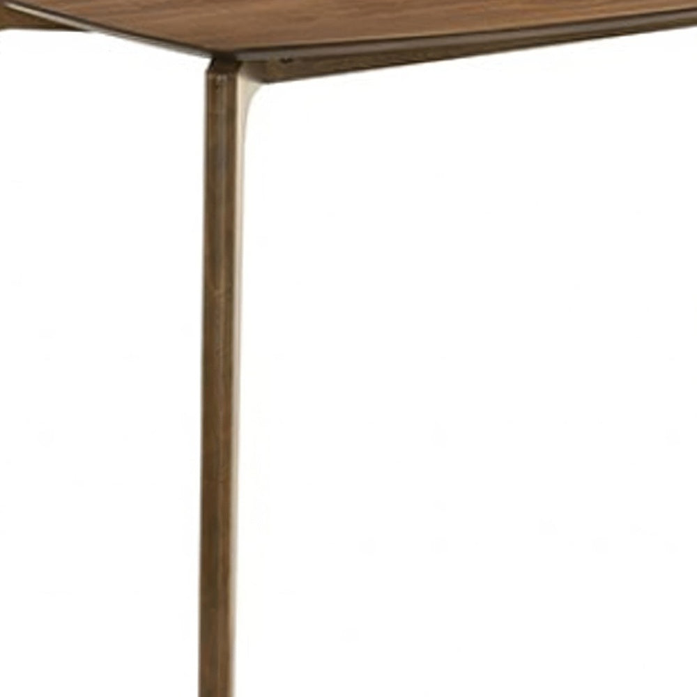 Ebik Couter Height Table | Rectangular | Angled Legs | Walnut Brown 59"