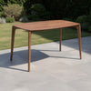 Ebik Couter Height Table | Rectangular | Angled Legs | Walnut Brown 59"