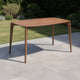 Ebik Couter Height Table | Rectangular | Angled Legs | Walnut Brown 59"