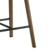 Amal Counter Height Stool Set of 2 | Saddle Faux Leather Seat | Walnut Brown