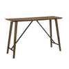 Amal Counter Height Table | Trestle Base w Cross Bar | Walnut Brown 59"