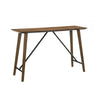 Amal Counter Height Table | Trestle Base w Cross Bar | Walnut Brown 59"