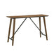 Amal Counter Height Table | Trestle Base w Cross Bar | Walnut Brown 59"