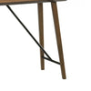 Amal Counter Height Table | Trestle Base w Cross Bar | Walnut Brown 59"