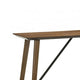 Amal Counter Height Table | Trestle Base w Cross Bar | Walnut Brown 59"
