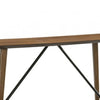 Amal Counter Height Table | Trestle Base w Cross Bar | Walnut Brown 59"