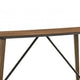 Amal Counter Height Table | Trestle Base w Cross Bar | Walnut Brown 59"
