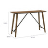 Amal Counter Height Table | Trestle Base w Cross Bar | Walnut Brown 59"
