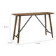 Amal Counter Height Table | Trestle Base w Cross Bar | Walnut Brown 59"