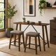 Amal Counter Height Table | Trestle Base w Cross Bar | Walnut Brown 59"