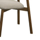 Alni Side Dining Chair Set of 2 | Beige Polyester Cushions | Walnut Brown