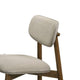 Alni Side Dining Chair Set of 2 | Beige Polyester Cushions | Walnut Brown