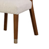 Urne Side Dining Chair Set of 2 | Open Back | Ivory Cushions | Walnut Brown