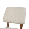 Urne Side Dining Chair Set of 2 | Open Back | Ivory Cushions | Walnut Brown