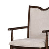 Raam Dining Armchair Set of 2 | Cream Cushions | Dark Cherry Brown