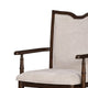 Raam Dining Armchair Set of 2 | Cream Cushions | Dark Cherry Brown