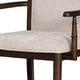 Raam Dining Armchair Set of 2 | Cream Cushions | Dark Cherry Brown
