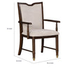 Raam Dining Armchair Set of 2 | Cream Cushions | Dark Cherry Brown