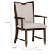 Raam Dining Armchair Set of 2 | Cream Cushions | Dark Cherry Brown