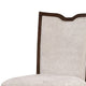 Raam Dining Side Chair Set of 2 | Cream Cushions | Dark Cherry Brown