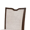 Raam Dining Side Chair Set of 2 | Cream Cushions | Dark Cherry Brown