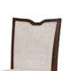 Raam Dining Side Chair Set of 2 | Cream Cushions | Dark Cherry Brown