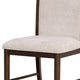 Raam Dining Side Chair Set of 2 | Cream Cushions | Dark Cherry Brown