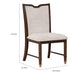 Raam Dining Side Chair Set of 2 | Cream Cushions | Dark Cherry Brown